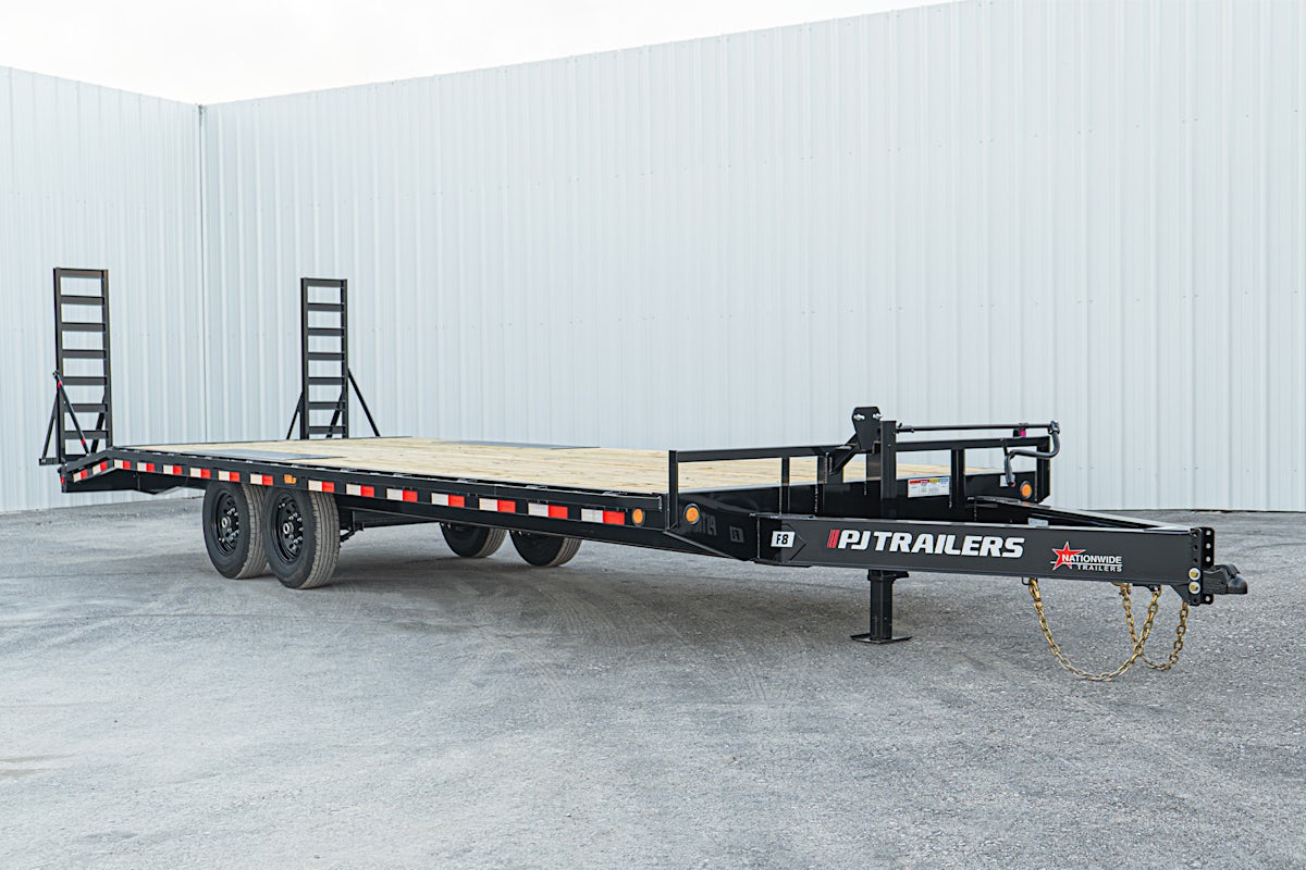 PJ Trailers 24'x102" 8" I-Beam Deckover Flatbed Trailer (F8) - Image 1