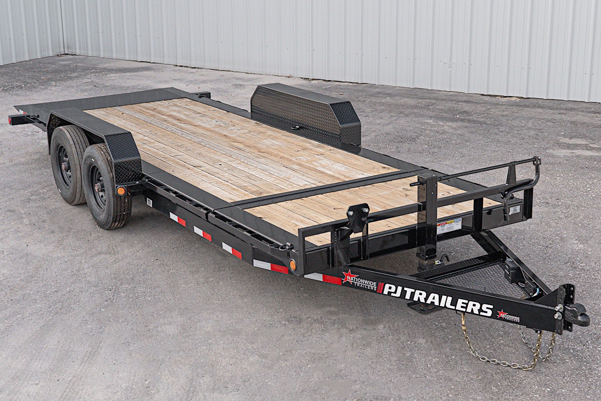 PJ Trailers 20'x82" 6" Channel Hydraulic Equipment Gravity Tilt Trailer (TJ) - Image 3