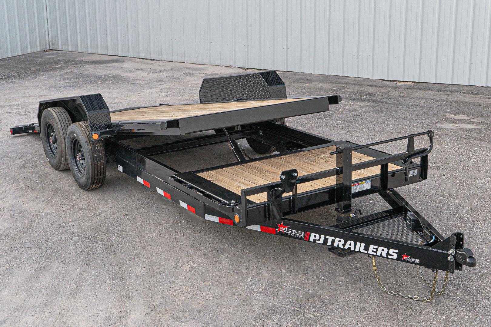 PJ Trailers 20'x82" 6" Channel Hydraulic Equipment Gravity Tilt Trailer (TJ) - Image 2