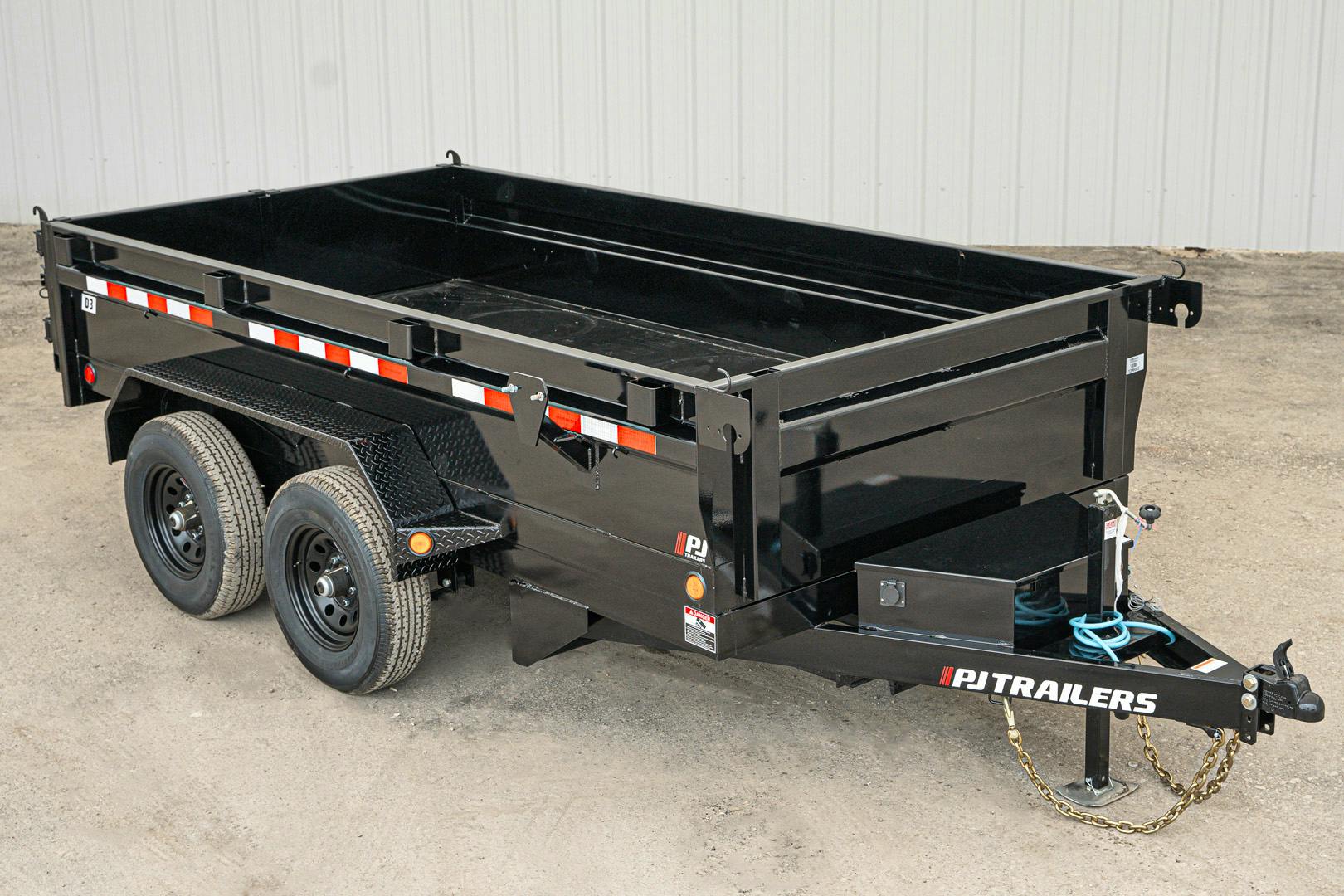PJ Trailers 12'x72" Hydraulic Dump Trailer w/ 20" Sides (D3) - Stock #87419 - Image 3 of 24