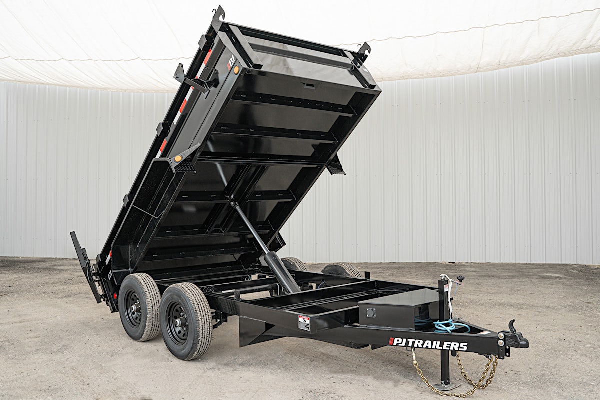 PJ Trailers 12'x72" Hydraulic Dump Trailer w/ 20" Sides (D3) - Stock #87419 - Image 4 of 24 PJ Trailers 12'x72" Hydraulic Dump Trailer w/ 20" Sides (D3) - Stock #87419 - Image 4 of 24