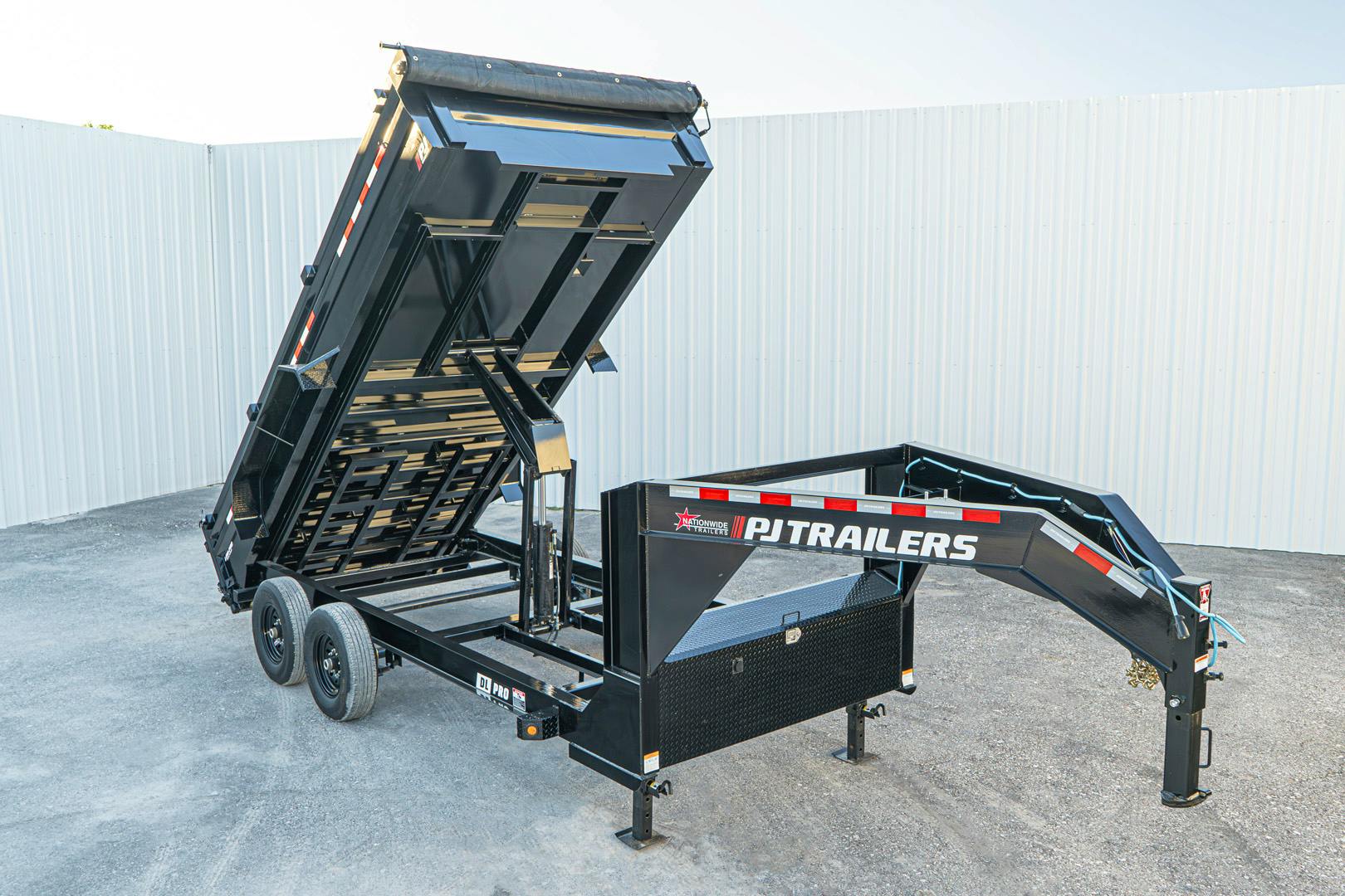 PJ Trailers 16'x83" Gooseneck Low Pro Dump Trailer w/ 2' Sides (DL) - Image 1