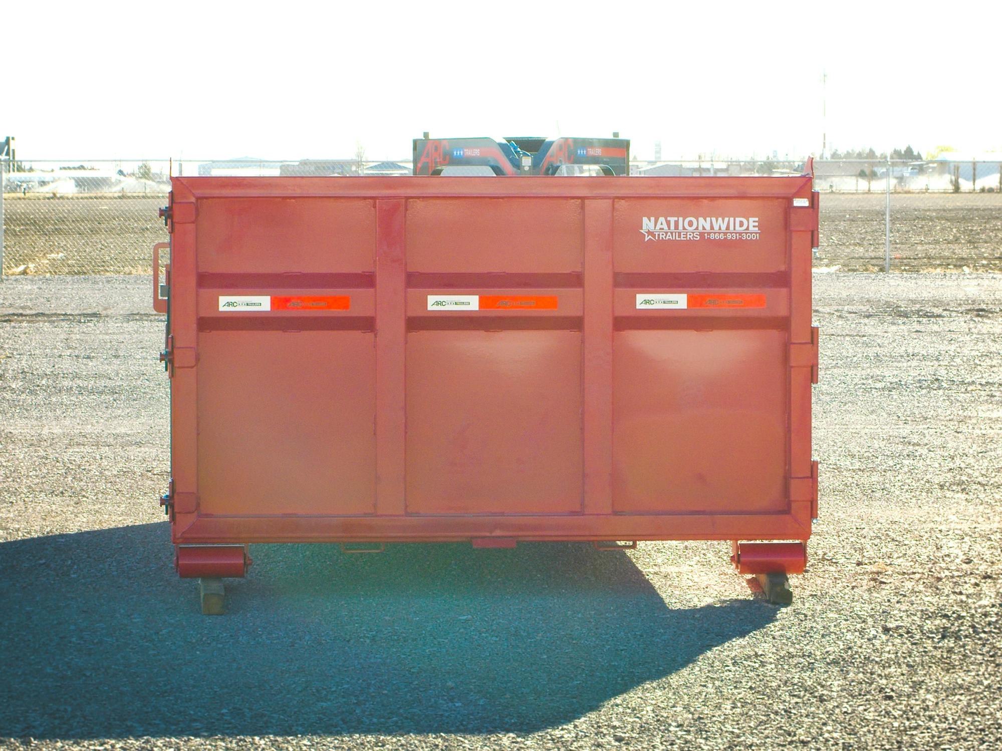 ARC Trailers 14' 14YD Steel Dumpster Bin w/ 4' Sides