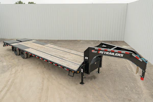 PJ Trailers 34'x102" Gooseneck Low Pro Flatbed Trailer w/ Duals (LD)