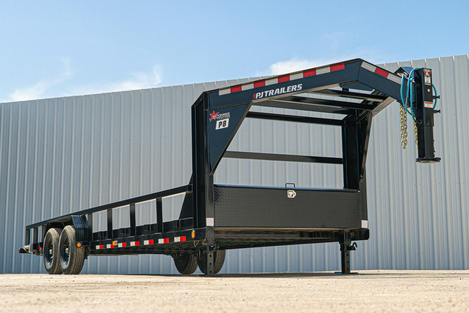 PJ Trailers 24'x83" Gooseneck Angle Pipetop Equipment Trailer (P8) - Stock #87572 - Image 3 of 22