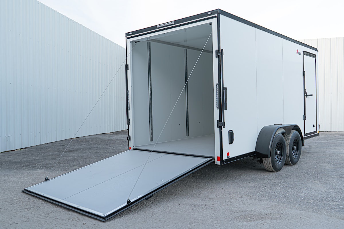 CellTech 7'x16' All-Steel Enclosed Cargo Trailer w/ Rear Ramp Door (C2) - Stock #87576 - Image 11 of 14 CellTech 7'x16' All-Steel Enclosed Cargo Trailer w/ Rear Ramp Door (C2) - Stock #87576 - Image 11 of 14