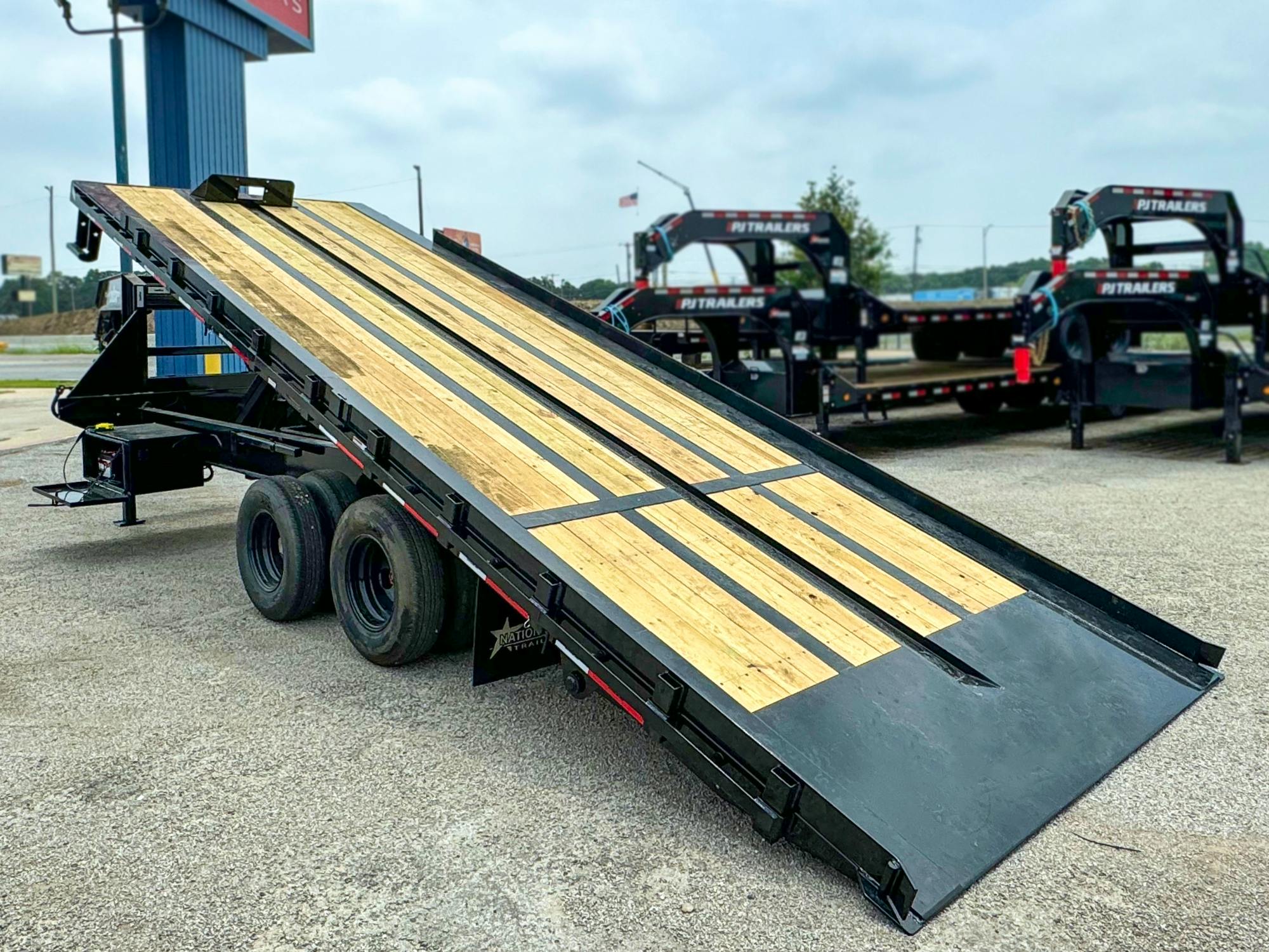 LoneStar 24'x102" Full Tilt Shipping Container Trailer w/ Duals (TC) - Stock #87580 - Image 1 of 11