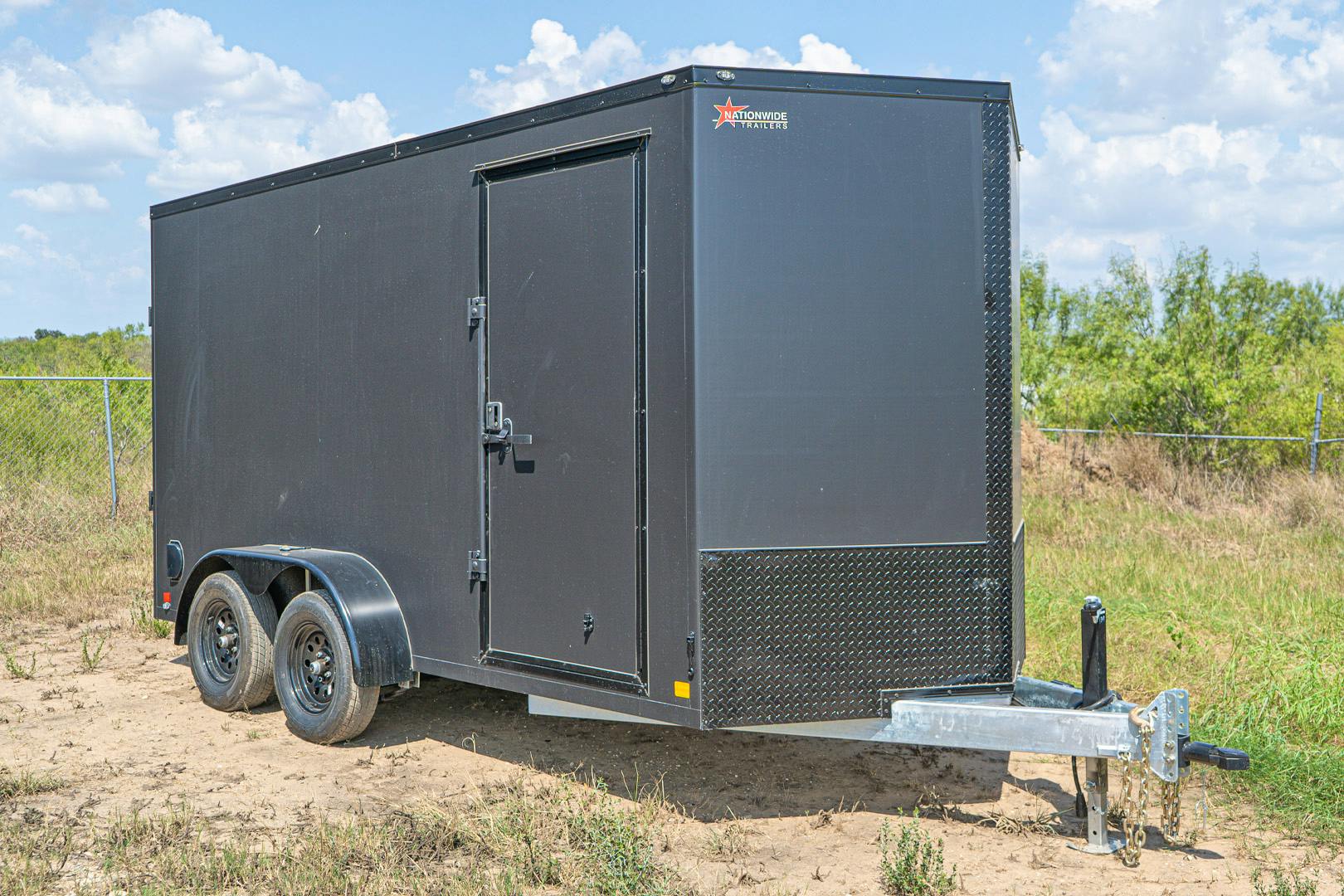CellTech 7'x14' All-Steel Enclosed Cargo Trailer w/ Rear Ramp Door (C2) - Stock #87610 - Image 1 of 17
