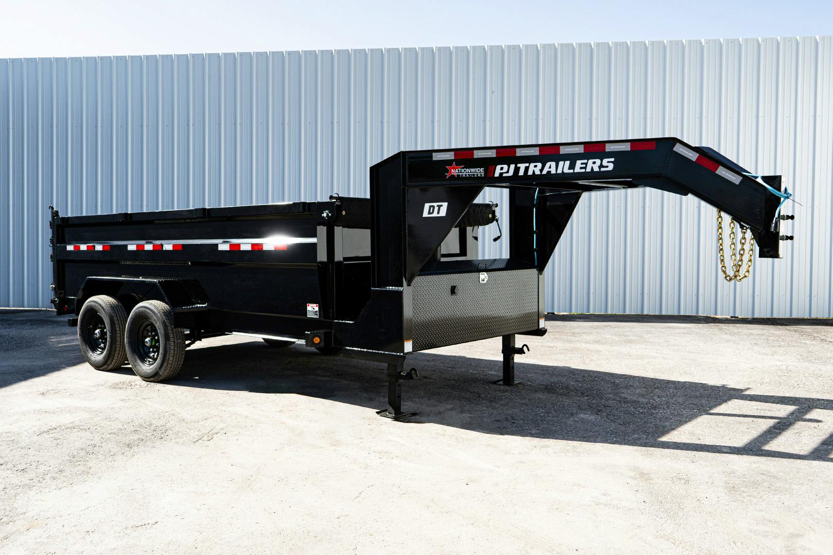 PJ Trailers 14'x83" GN Telescopic Dump Trailer w/ 3' Sides (DT) - Stock #87626 - Image 4 of 35