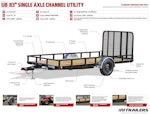 PJ Trailers 14'x83" Single Axle 4" Channel Utility Trailer (U8) Stock #87640 - Thumbnail 19