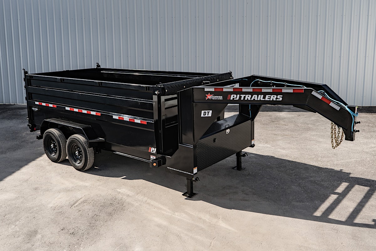 PJ Trailers 14'x83" GN Telescopic Dump Trailer w/ 4' Sides (DT) - Stock #87641 - Image 2 of 36 PJ Trailers 14'x83" GN Telescopic Dump Trailer w/ 4' Sides (DT) - Stock #87641 - Image 2 of 36