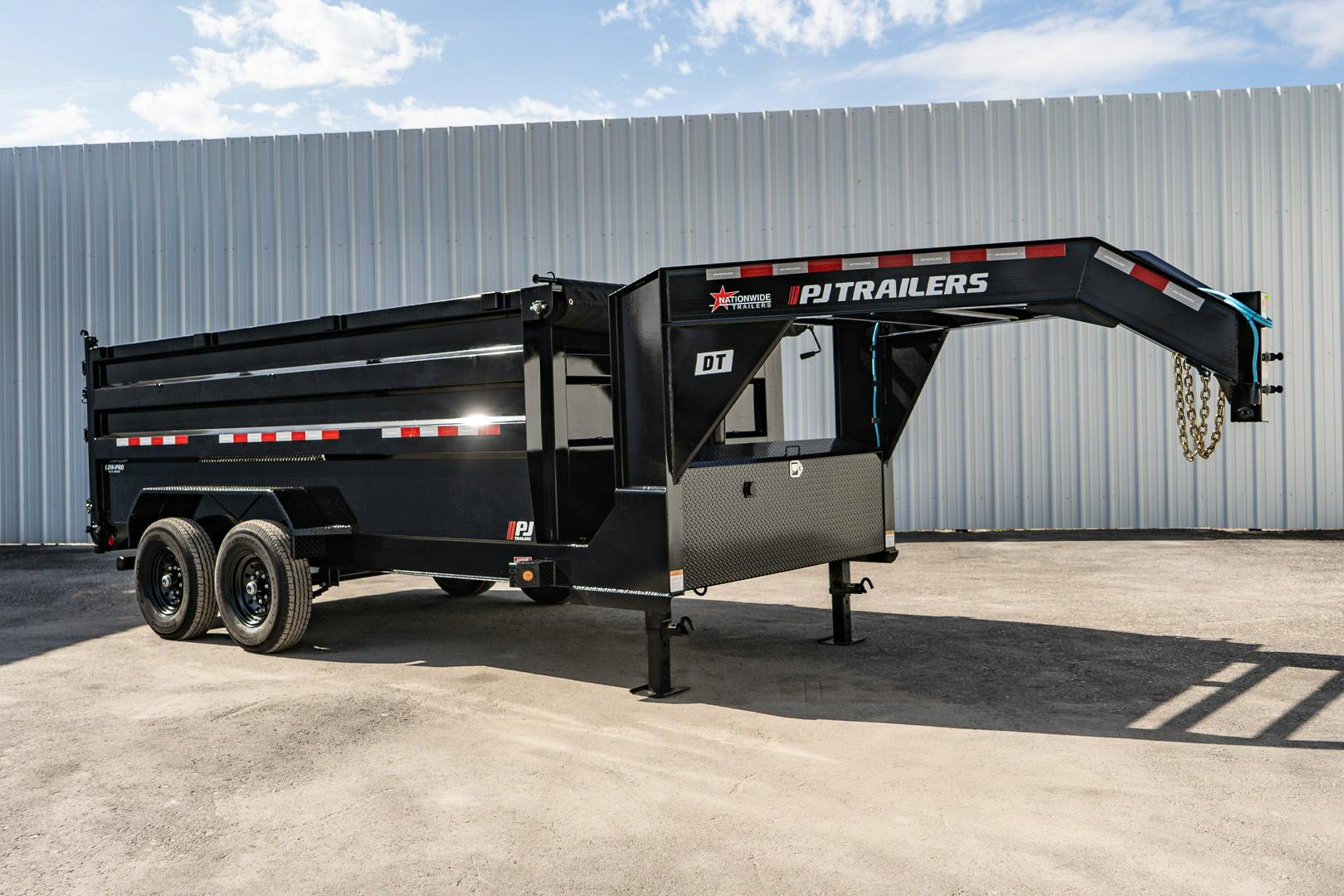 PJ Trailers 14'x83" GN Telescopic Dump Trailer w/ 4' Sides (DT) - Stock #87641 - Image 4 of 36