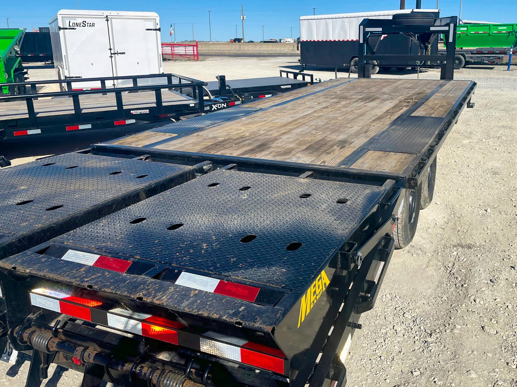 Big Tex USED 20'x102" Flatbed Trailer w/ 5ft Dovetail - Stock #87659 - Image 4 of 5