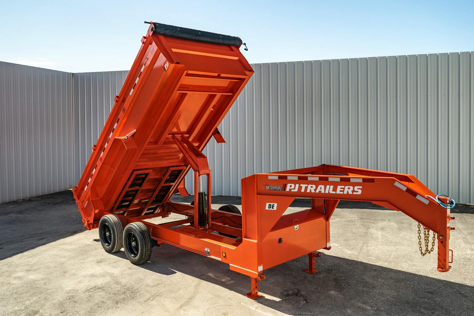 PJ Trailers 16'x83" Gooseneck HD Low Pro Dump Trailer w/ 3' Sides (DE) - Stock #87666 - Image 1 of 32