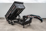 PJ Trailers 14'x83" 18k GN Low Pro Dump Trailer w/ 4' Sides (DX) Stock #87692 - Thumbnail 1