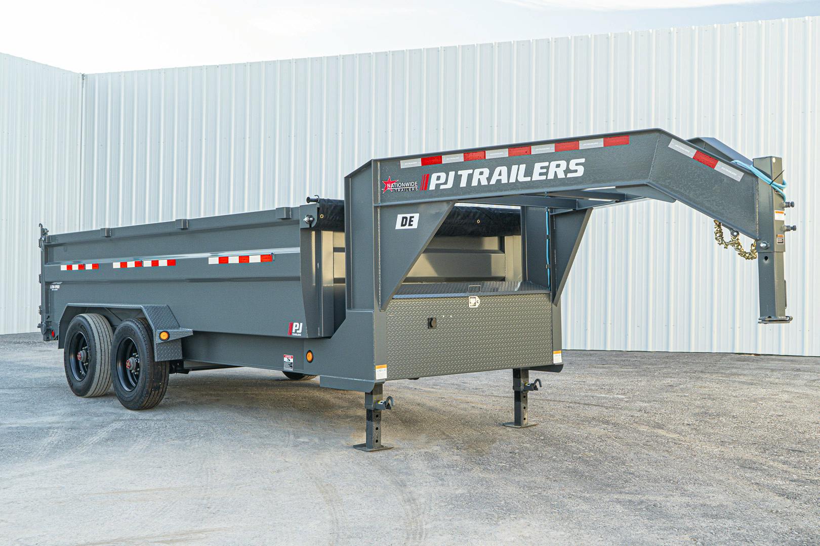 PJ Trailers 16'x83" Gooseneck HD Low Pro Dump Trailer w/ 3' Sides (DE) - Stock #87693 - Image 4 of 32