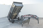PJ Trailers 16'x83" Gooseneck HD Low Pro Dump Trailer w/ 3' Sides (DE) Stock #87696 - Thumbnail 1