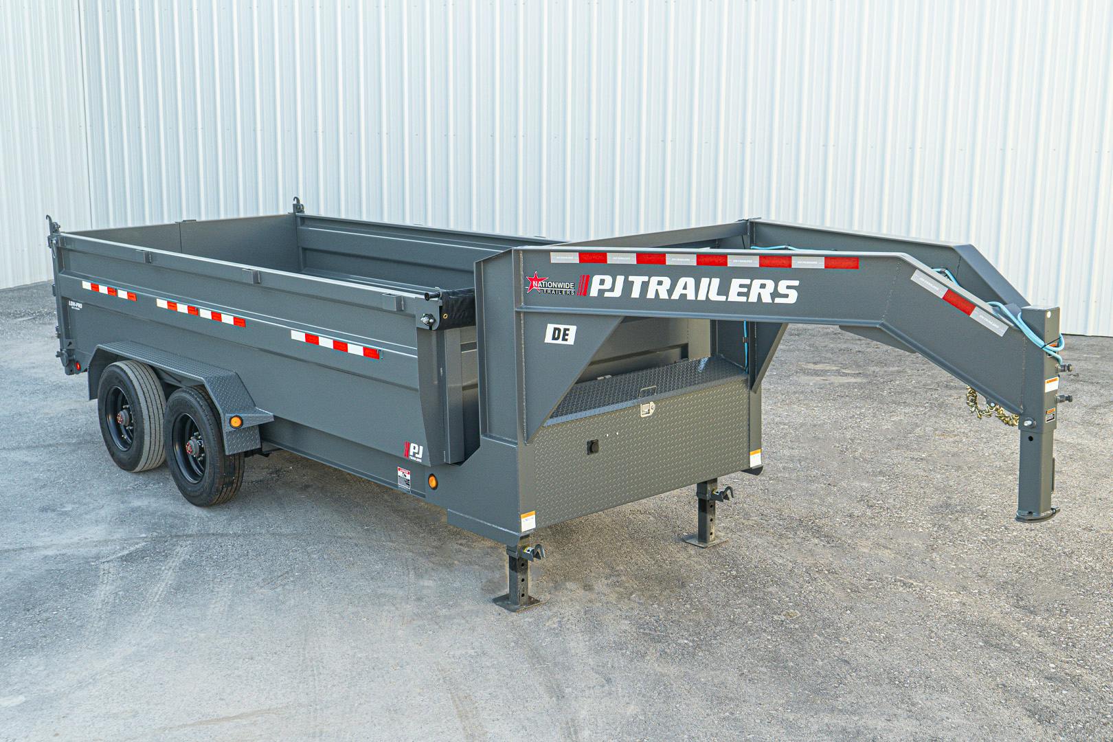 PJ Trailers 16'x83" Gooseneck HD Low Pro Dump Trailer w/ 3' Sides (DE) - Stock #87696 - Image 2 of 32