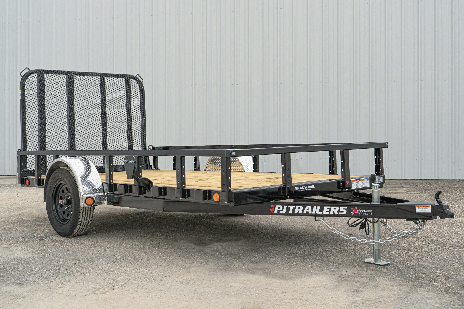 PJ Trailers 14'x72" Single Axle 4" Channel Utility Trailer (U2) - Stock #87698 - Image 3 of 17