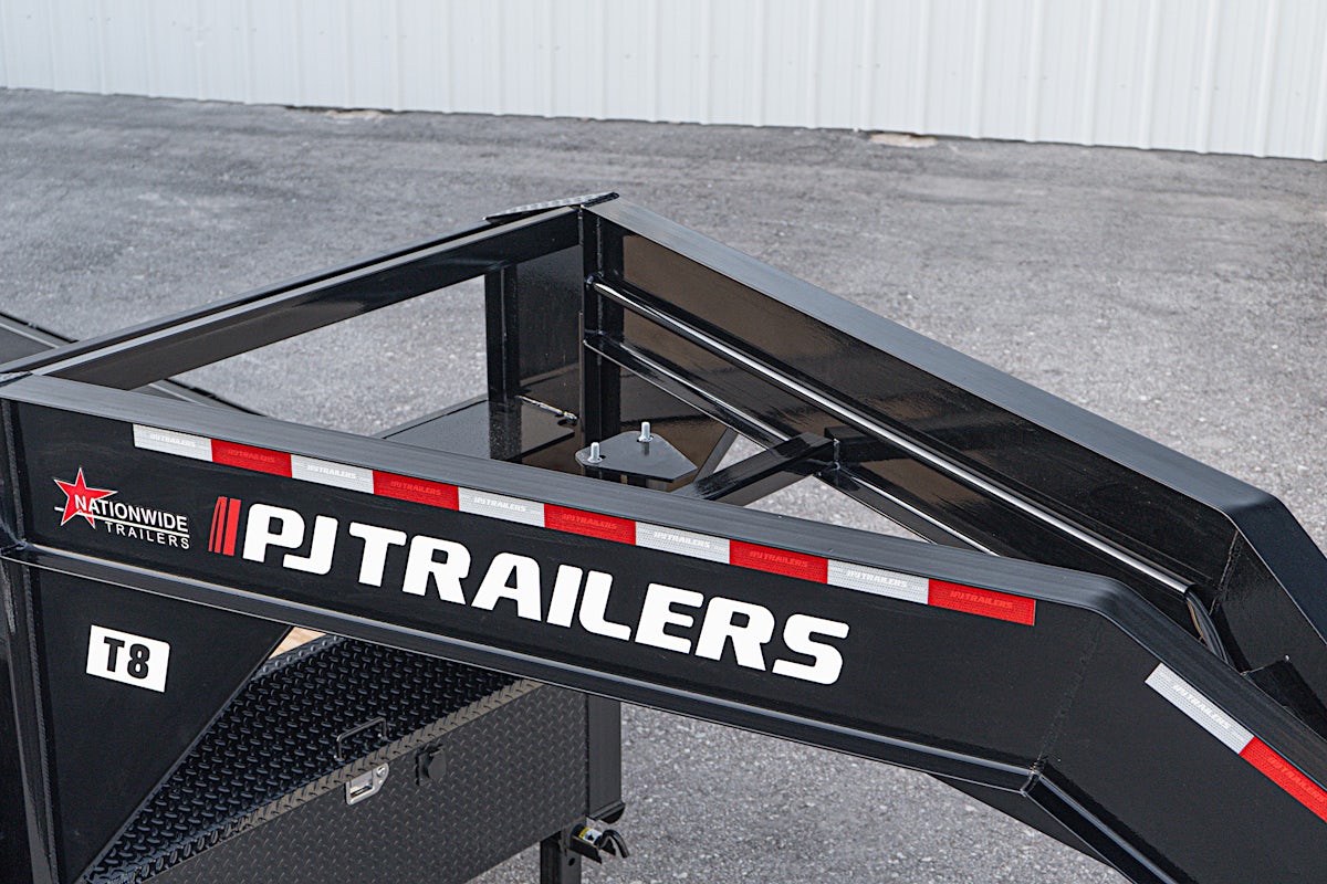 PJ Trailers 26'x102" Gooseneck Deckover Power Tilt Trailer (T8) - Stock #87730 - Image 8 of 23 PJ Trailers 26'x102" Gooseneck Deckover Power Tilt Trailer (T8) - Stock #87730 - Image 8 of 23