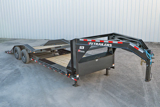 PJ Trailers 24'x102" Gooseneck 6" Channel Super-Wide Gravity Tilt Trailer (TS)