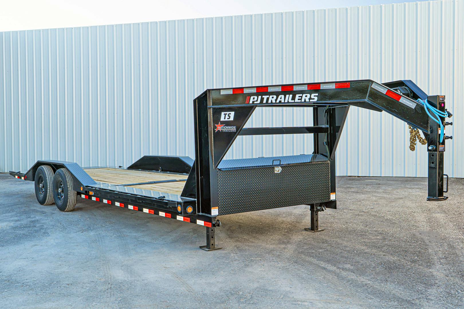 PJ Trailers 24'x102" Gooseneck 6" Channel Super-Wide Gravity Tilt Trailer (TS) - Stock #87732 - Image 4 of 22