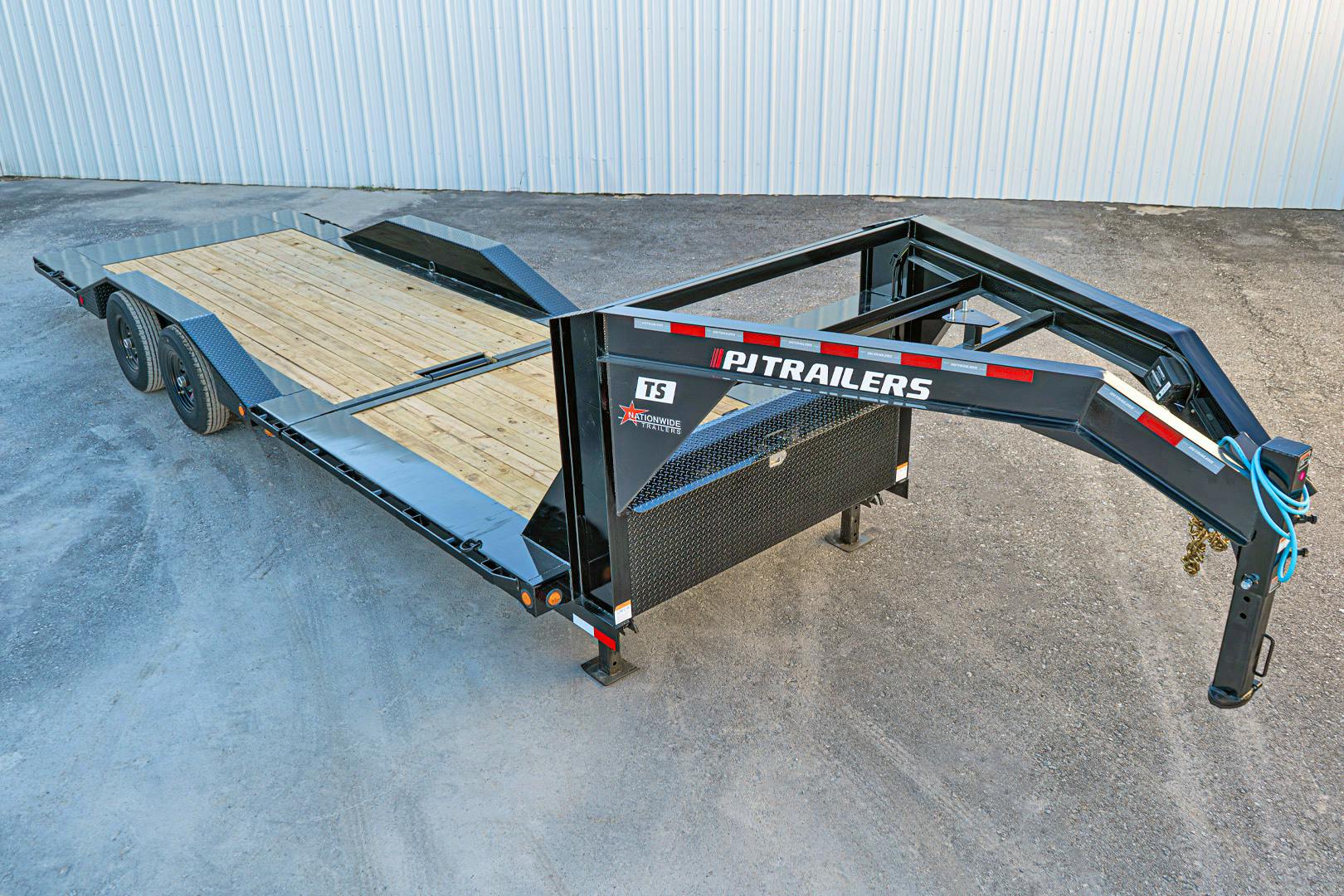 PJ Trailers 24'x102" Gooseneck 6" Channel Super-Wide Gravity Tilt Trailer (TS) - Stock #87732 - Image 7 of 22