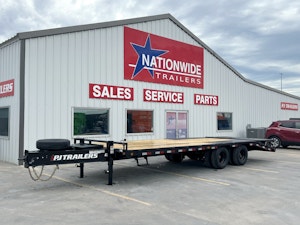 PJ Trailers 25'x102" Low Pro Pintle Flatbed Trailer w/ Duals (PL)