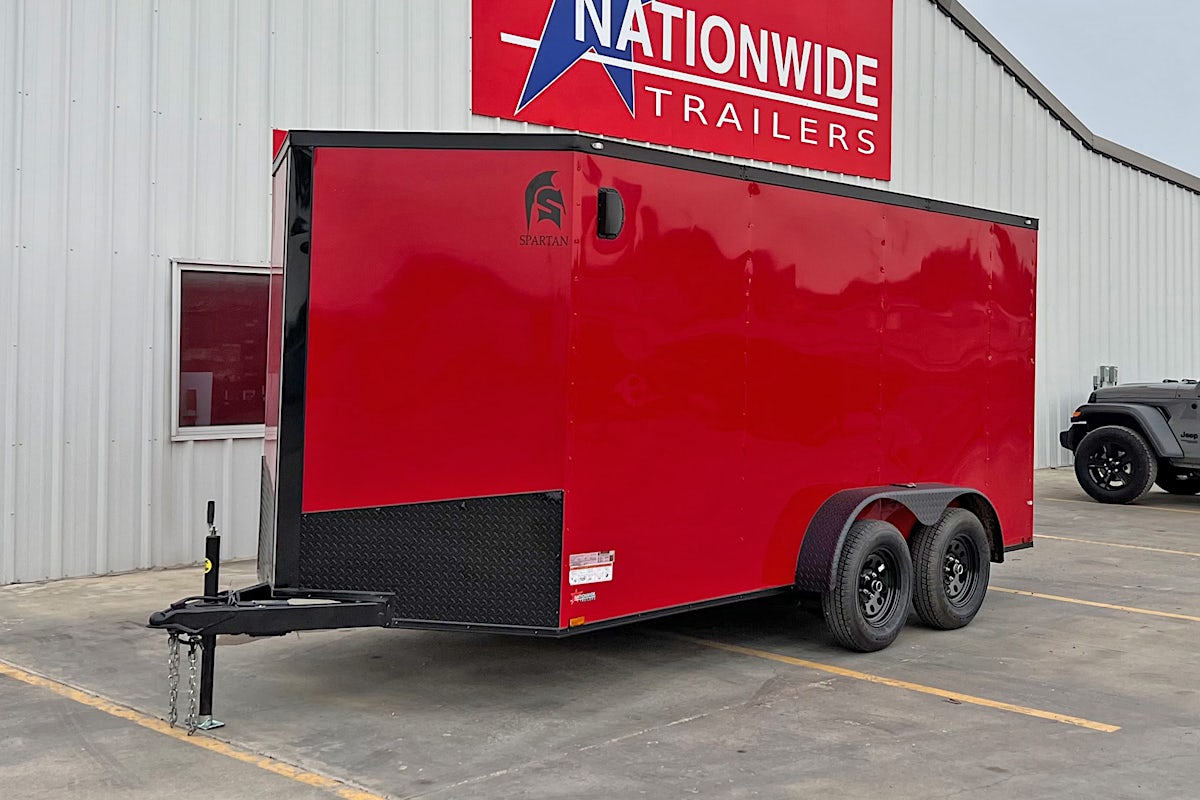 Spartan 7'x14' Enclosed Cargo Trailer w/ Rear Ramp Door (C2) - Stock #87796 - Image 1 of 7 Spartan 7'x14' Enclosed Cargo Trailer w/ Rear Ramp Door (C2) - Stock #87796 - Image 1 of 7
