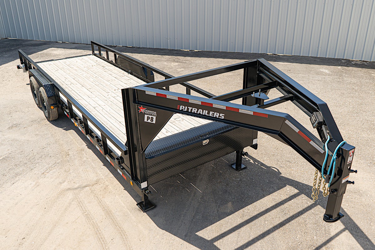 PJ Trailers 24'x83" Gooseneck Angle Pipetop Equipment Trailer (P8) - Stock #87803 - Image 4 of 22 PJ Trailers 24'x83" Gooseneck Angle Pipetop Equipment Trailer (P8) - Stock #87803 - Image 4 of 22