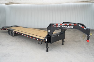 PJ Trailers 32'x102" Gooseneck Low Pro Flatbed Trailer w/ Singles (LS)