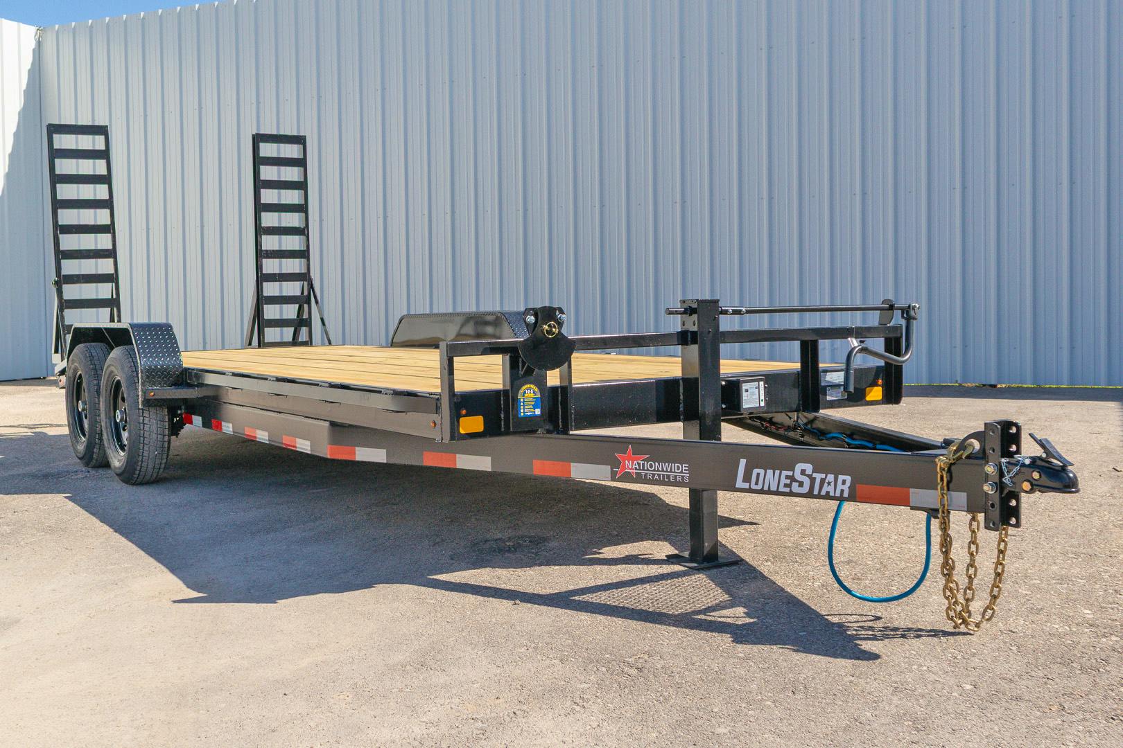 LoneStar 20'x83" Equipment Trailer w/ Stand-Up Ramps - Stock #87831 - Image 13 of 13