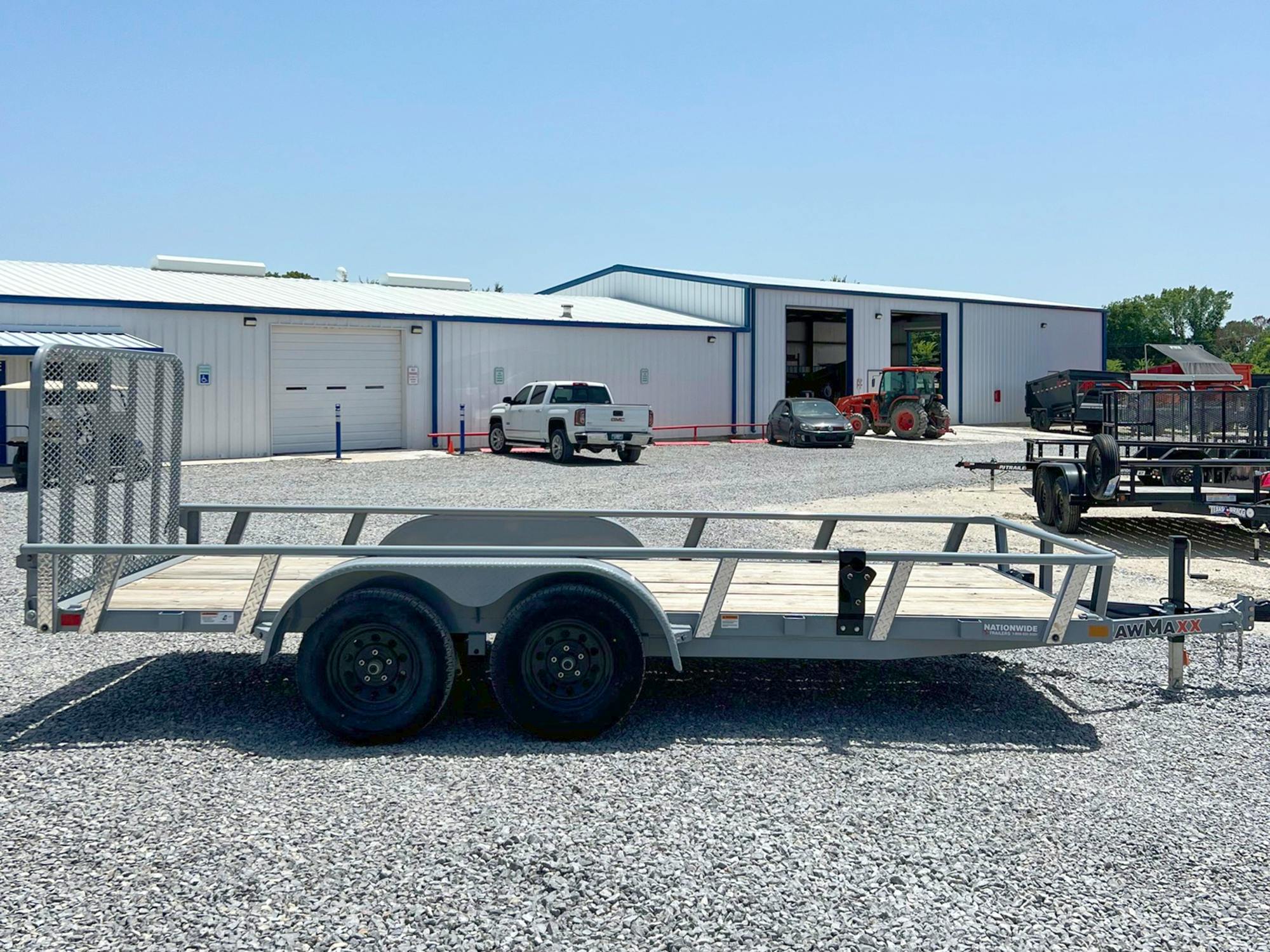 RawMaxx 16'x77" Tandem Axle Utility Trailer w/ 4ft Ramp Gate (UTX) - Stock #87860 - Image 5 of 5