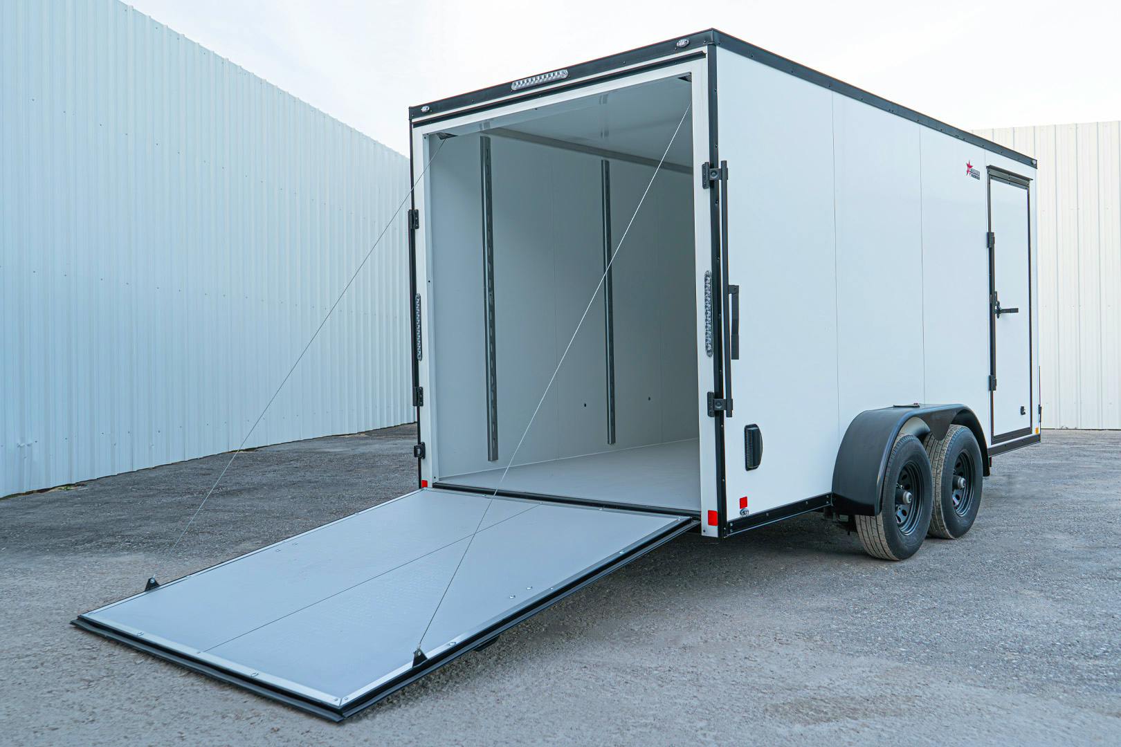 CellTech 7'x16' All-Steel Enclosed Cargo Trailer w/ Rear Ramp Door (C2) - Stock #87866 - Image 11 of 14
