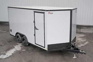CellTech 7'x16' All-Steel Enclosed Cargo Trailer w/ Rear Ramp Door (C2)