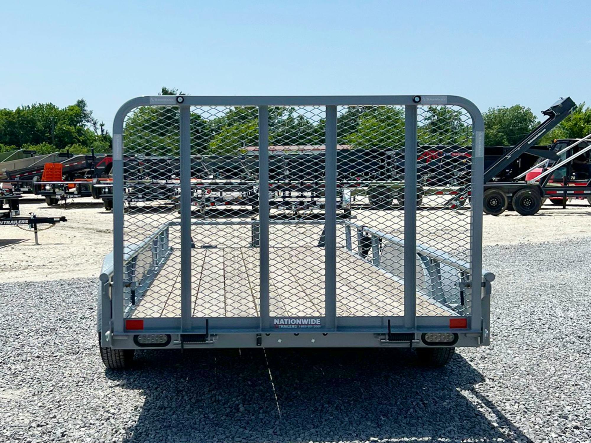 RawMaxx 16'x77" Tandem Axle Utility Trailer w/ 4ft Ramp Gate (UTX) - Stock #87914 - Image 4 of 5