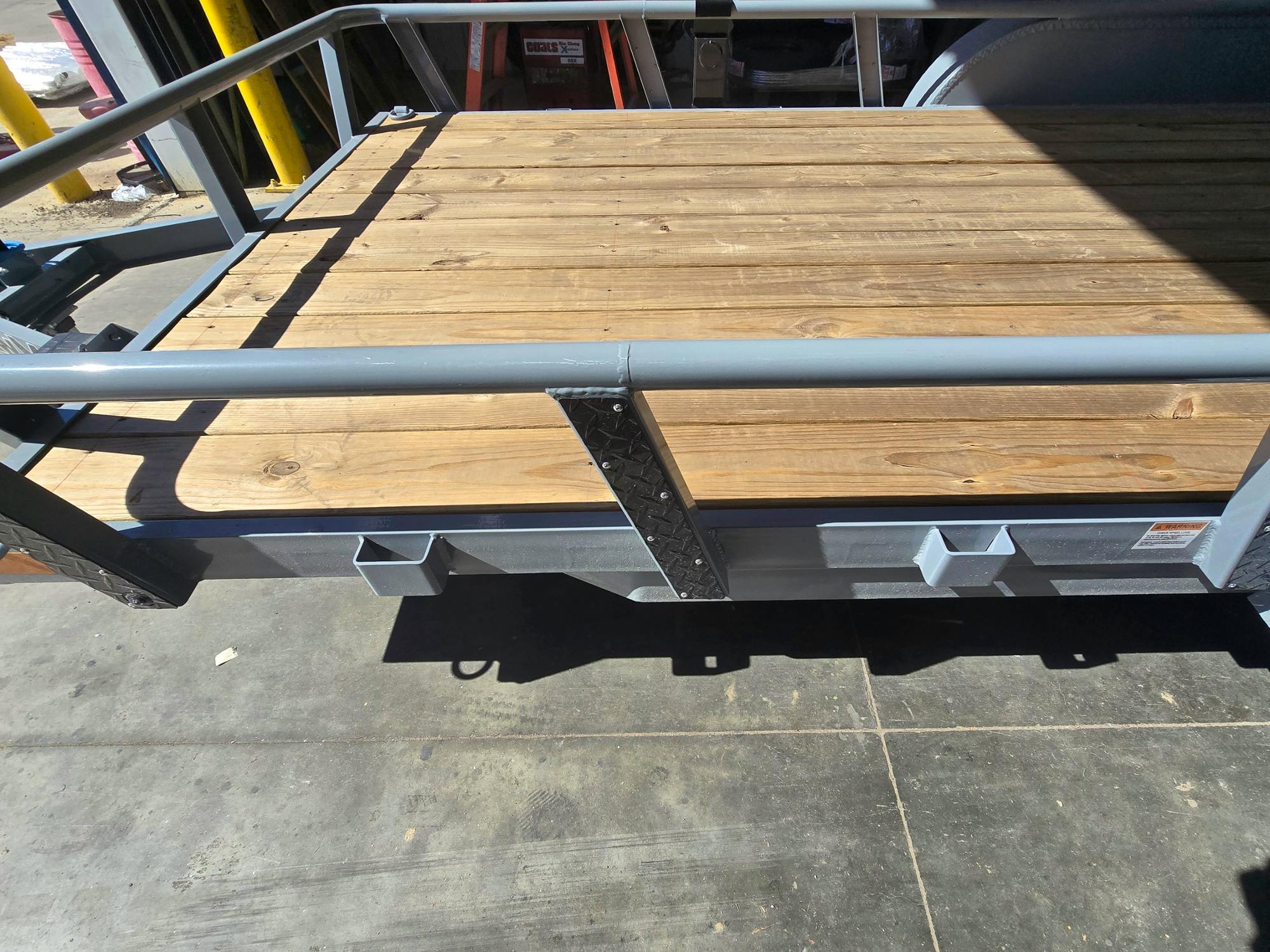 RawMaxx 16'x77" Tandem Axle Utility Trailer w/ 4ft Ramp Gate (UTX) - Stock #87914 - Image 4 of 5