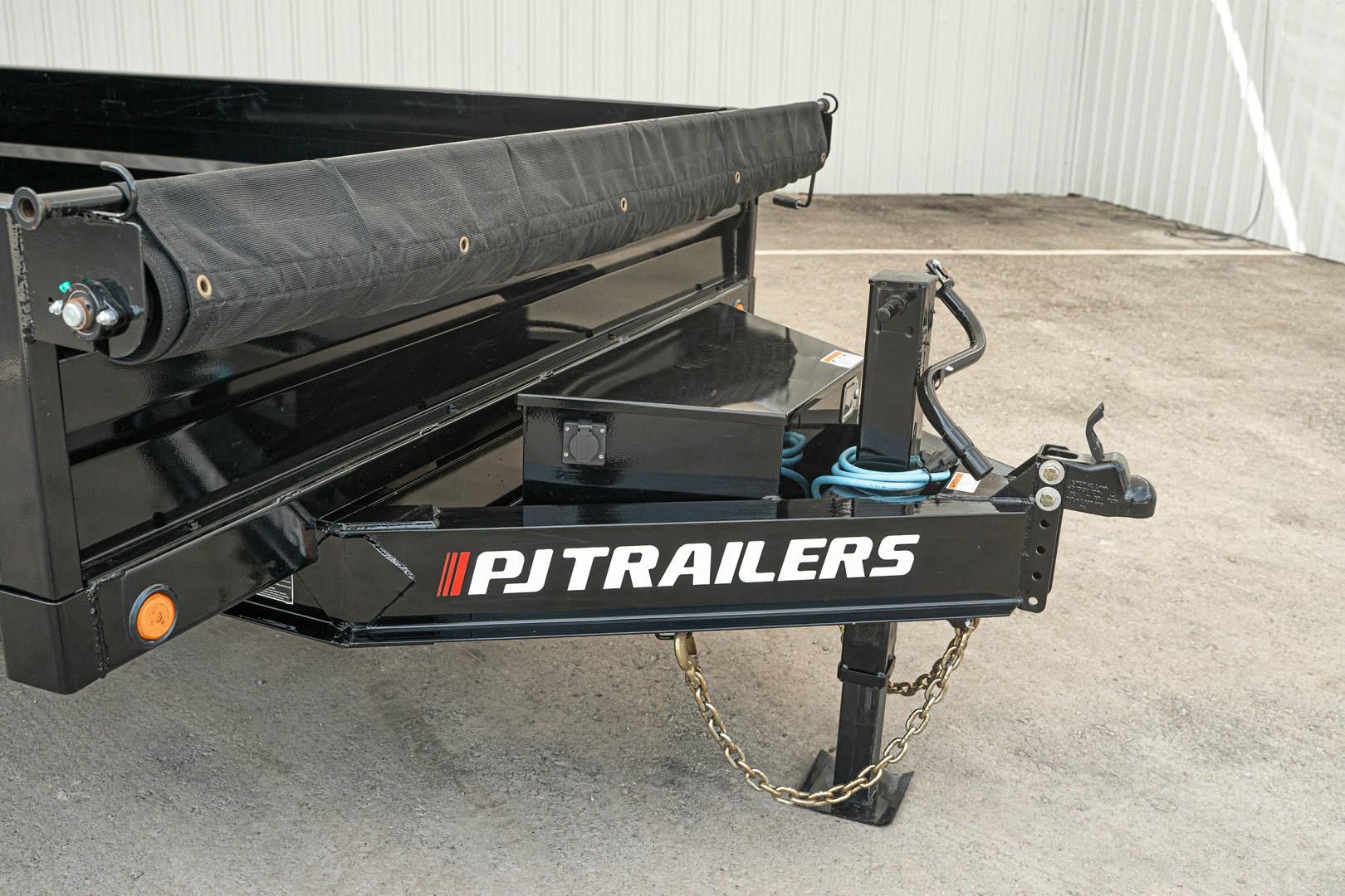 PJ Trailers 14'x96" Deckover Dump Trailer w/ 19" Fold-down Sides (D8) - Stock #87937 - Image 7 of 26