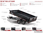 PJ Trailers 14'x96" Deckover Dump Trailer w/ 19" Fold-down Sides (D8) Stock #87937 - Thumbnail 26