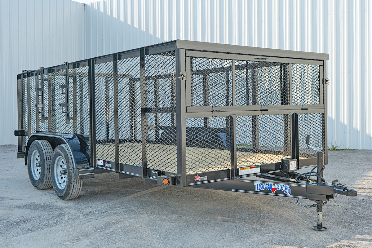 Texas Bragg 14'x83" Landscape Trailer w/ 4' Sides & 4' Gate (L2) - Stock #87960 - Image 2 of 10 Texas Bragg 14'x83" Landscape Trailer w/ 4' Sides & 4' Gate (L2) - Stock #87960 - Image 2 of 10