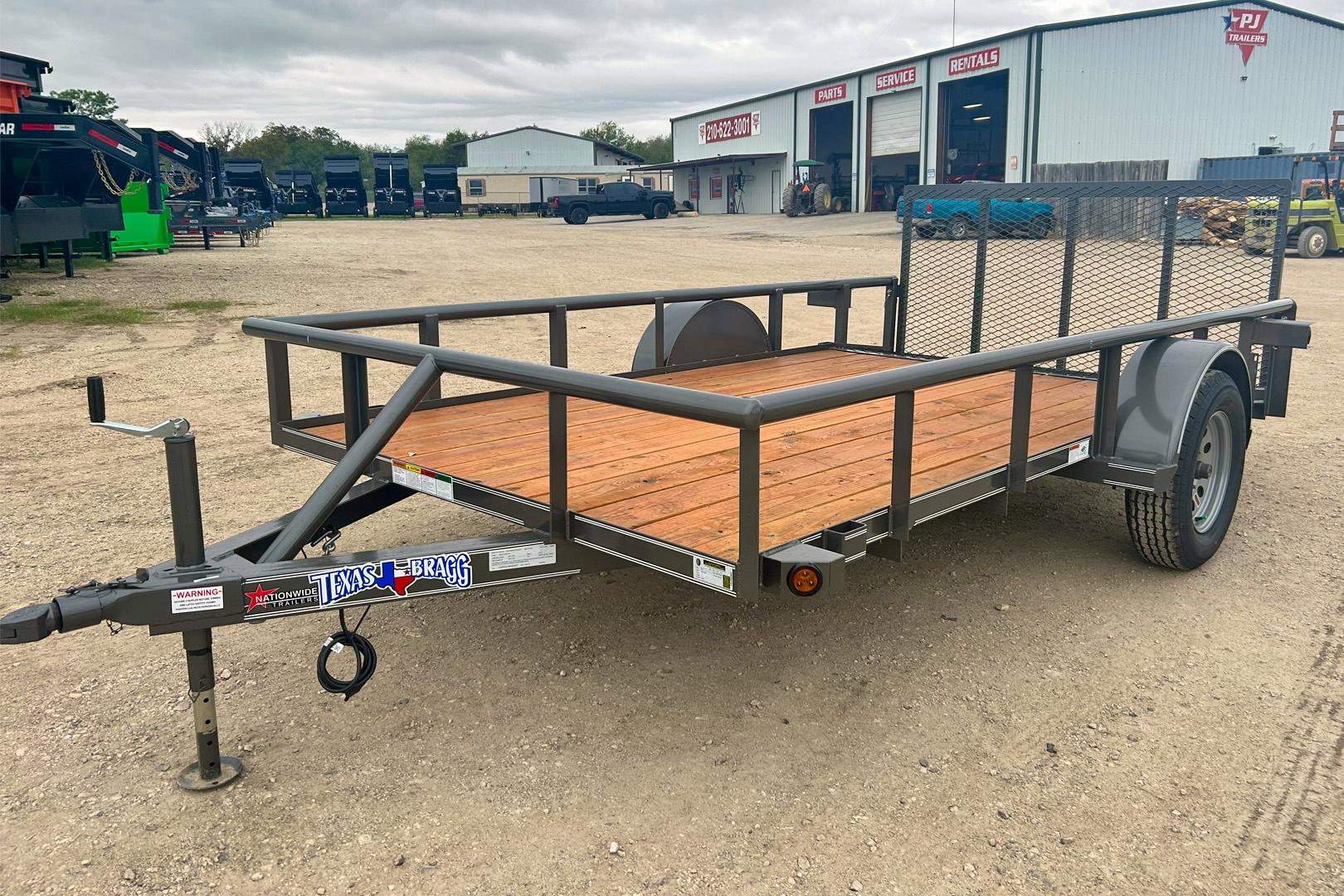 Texas Bragg 14'x77" Utility Trailer w/ 3' Gate & 2' Dovetail (U2) - Stock #87964 - Image 2 of 5