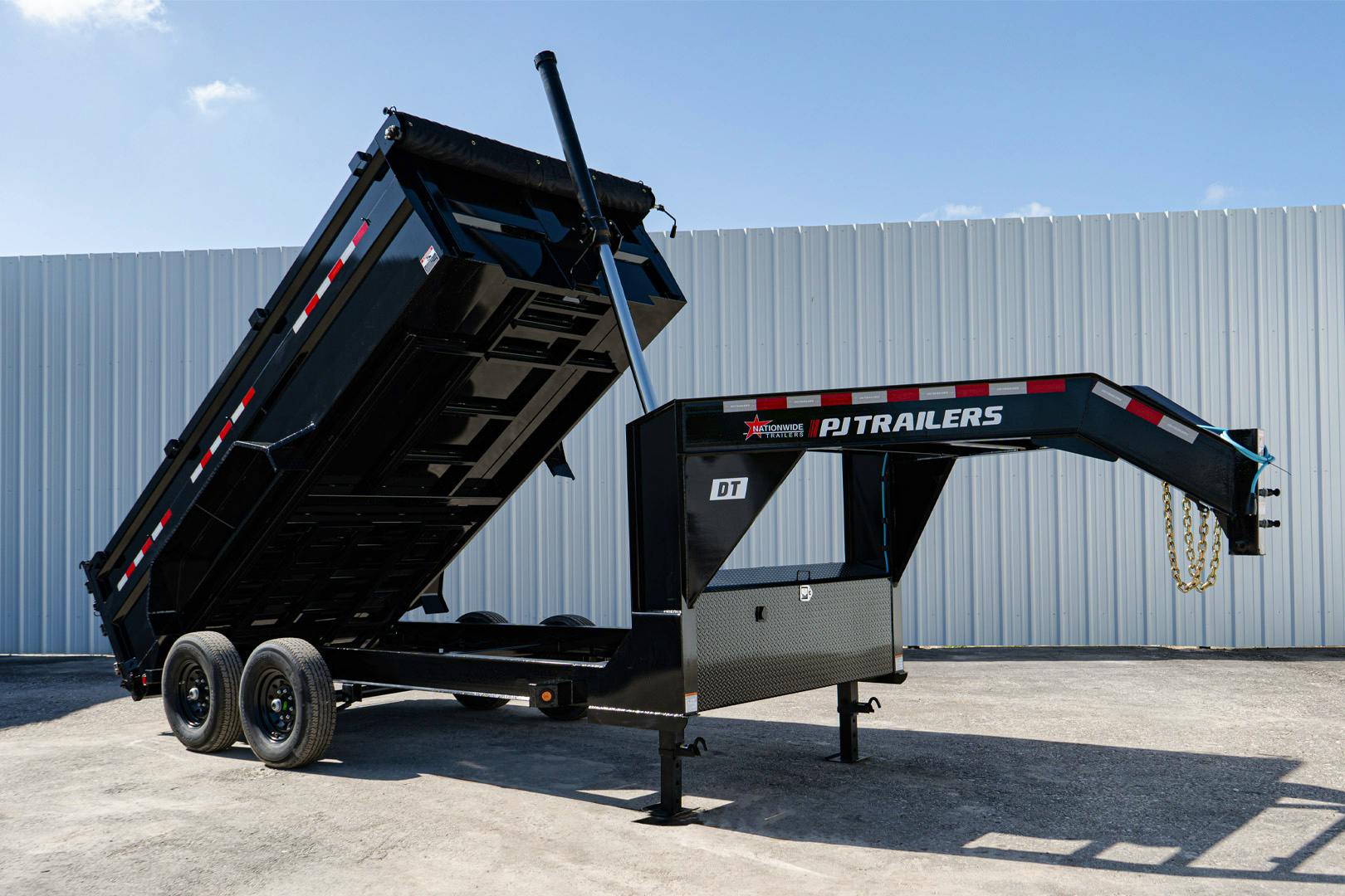 PJ Trailers 14'x83" GN Telescopic Dump Trailer w/ 3' Sides (DT) - Stock #87973 - Image 1 of 35