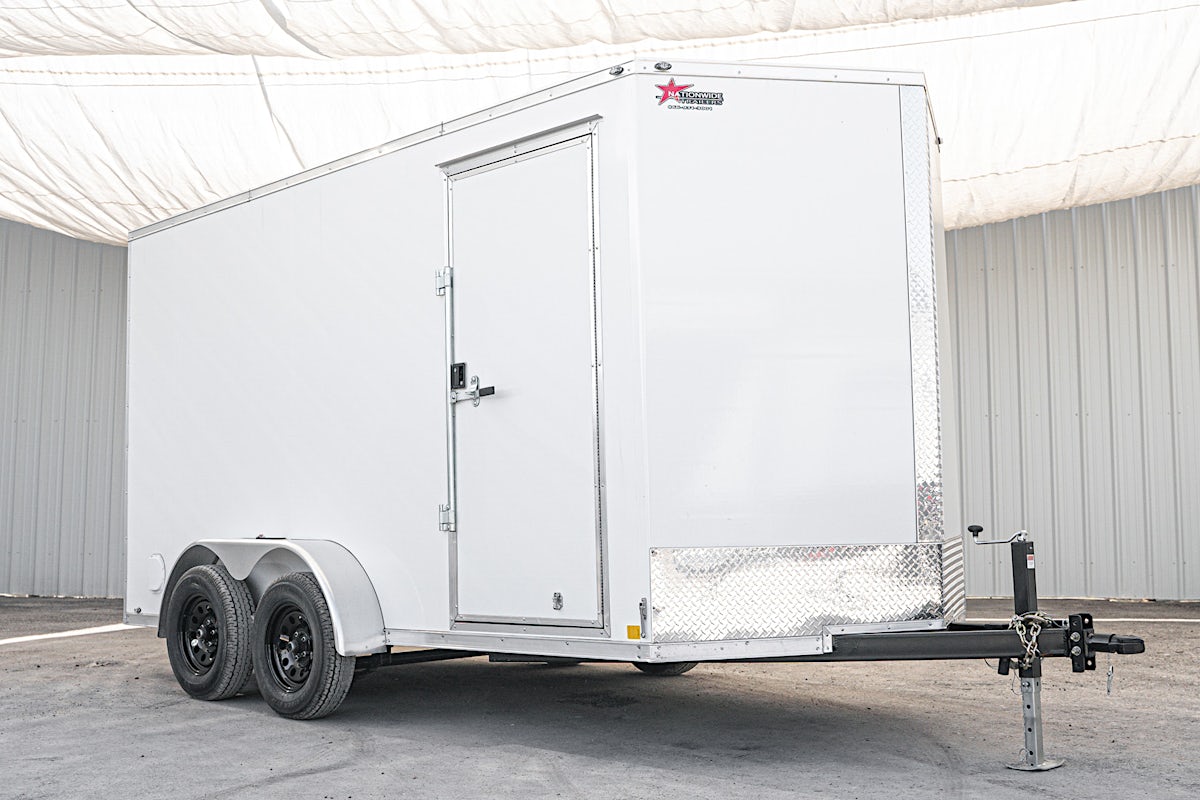 CellTech 7'x14' All-Steel Enclosed Cargo Trailer w/ Rear Ramp Door (C2) - Stock #88007 - Image 3 of 27 CellTech 7'x14' All-Steel Enclosed Cargo Trailer w/ Rear Ramp Door (C2) - Stock #88007 - Image 3 of 27