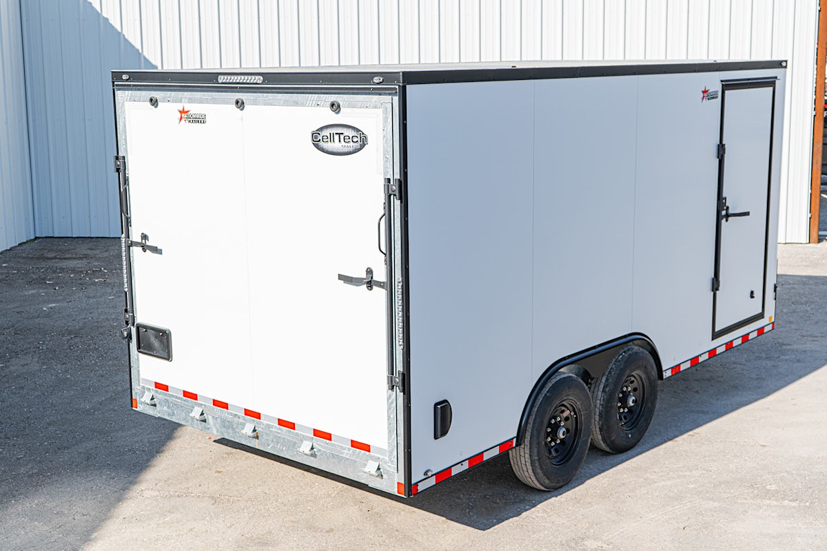 CellTech 8.5'x16' Enclosed Cargo Trailer w/ Rear Ramp Door (C2) - Stock #88029 - Image 12 of 19 CellTech 8.5'x16' Enclosed Cargo Trailer w/ Rear Ramp Door (C2) - Stock #88029 - Image 12 of 19