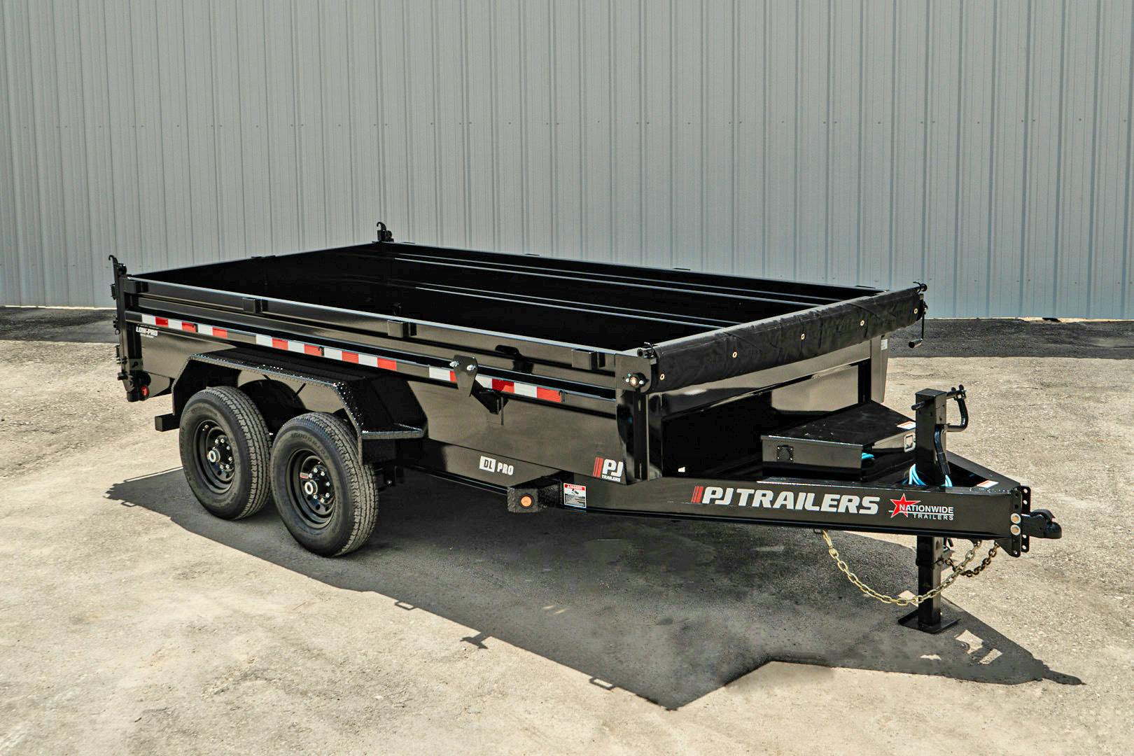 PJ Trailers 14'x83" Low Pro Dump Trailer w/ 2' Sides (DL) - Stock #88046 - Image 3 of 33