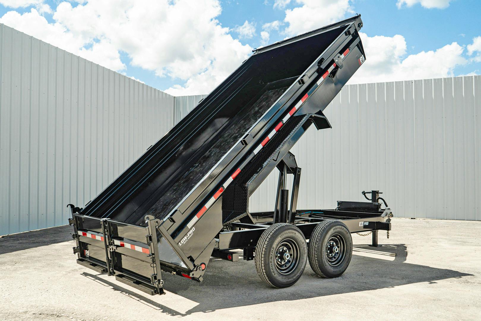 PJ Trailers 14'x83" Low Pro Dump Trailer w/ 2' Sides (DL) - Stock #88046 - Image 1 of 33