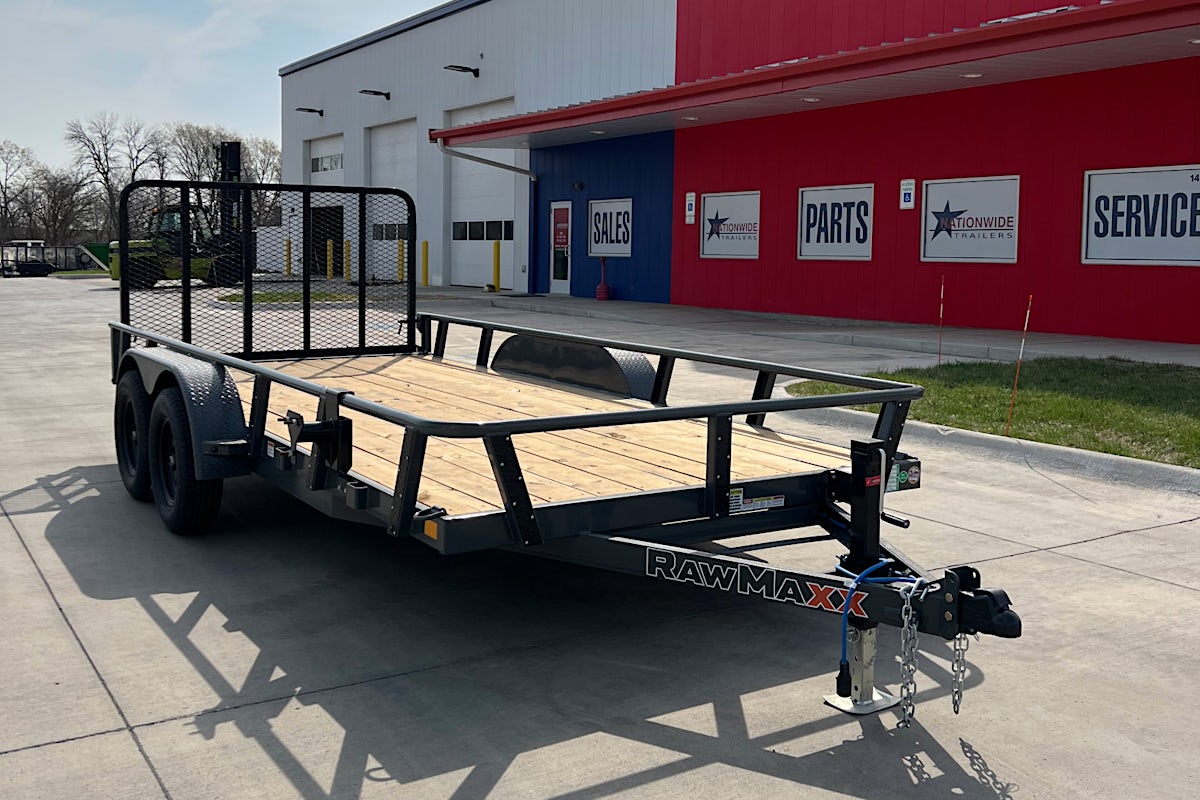 RawMaxx 16'x83" Tandem Axle Utility Trailer w/ 4ft Gate (UTX) - Stock #88078 - Image 1 of 9 RawMaxx 16'x83" Tandem Axle Utility Trailer w/ 4ft Gate (UTX) - Stock #88078 - Image 1 of 9