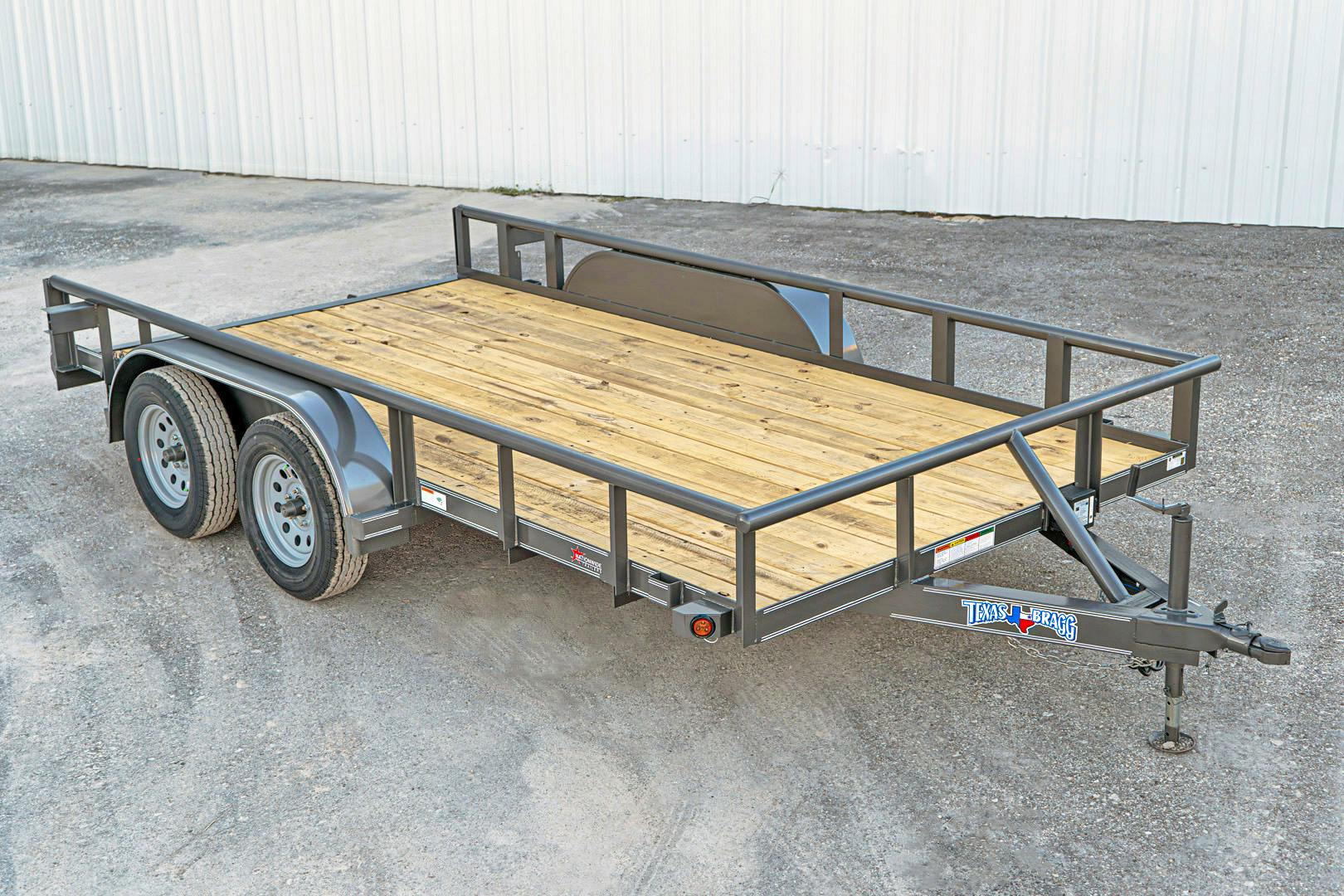 Texas Bragg 16'x83" Utility Trailer w/ Slide-In Ramps (U2) - Stock #88109 - Image 1 of 1