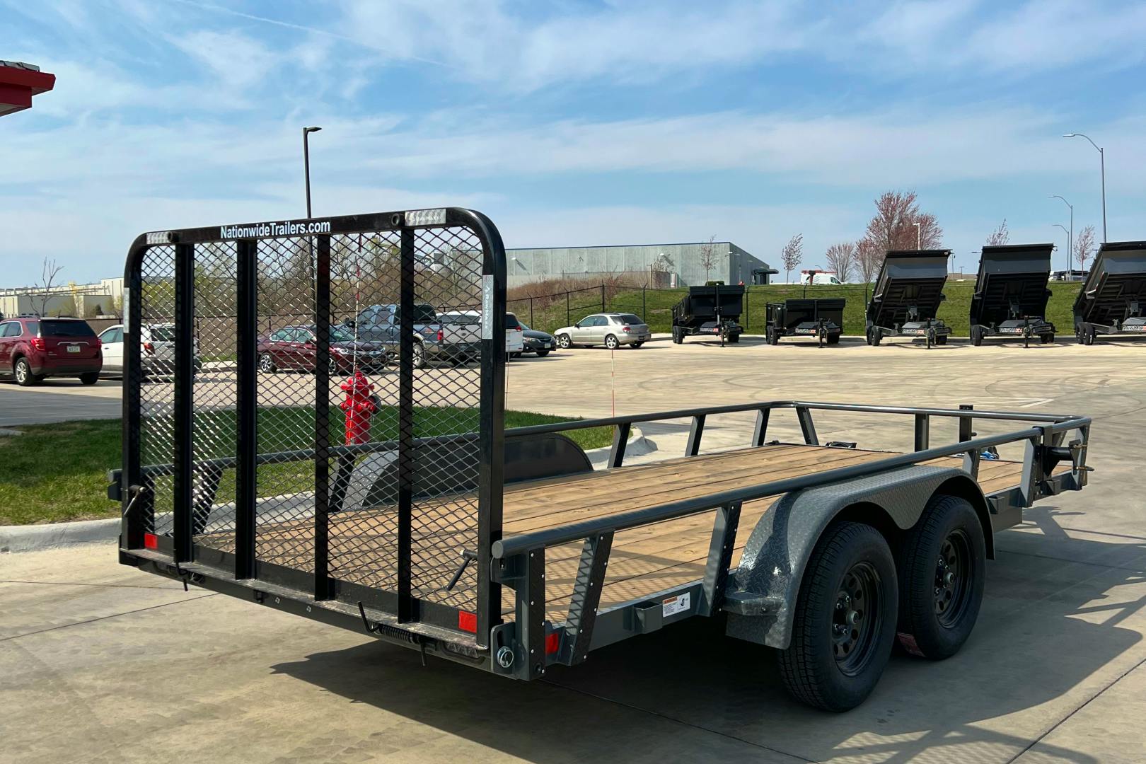 RawMaxx 16'x83" Tandem Axle Utility Trailer w/ 4ft Gate (UTX) - Stock #88120 - Image 5 of 9