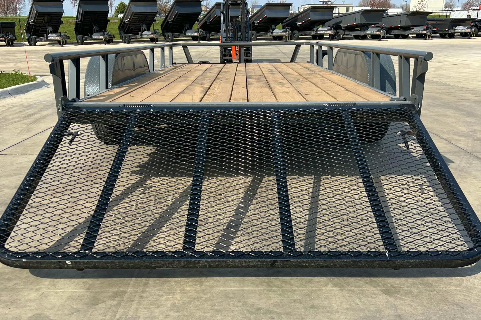 RawMaxx 16'x83" Tandem Axle Utility Trailer w/ 4ft Gate (UTX) - Stock #88121 - Image 6 of 9